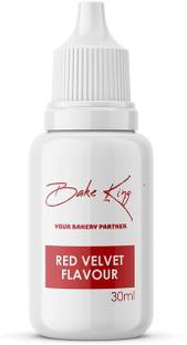 Bake King Red Velvet Flavour Essence for Baking Cakes, Jams, Jelies, Cookies, Ice Creams, Shrebats (Red Velvet Flavour, 30ml) Rose Liquid Food Essence