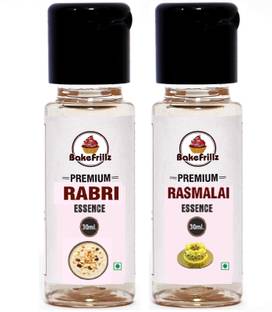 Bakefrillz Rasmalai & Rabri Food Essence (30 ml x 2) for cakes ice creams desserts Rabdi Liquid Food Essence