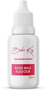 Bake King Rose Milk Flavour Essence for Baking Cakes, Jams, Jelies, Cookies, Ice Creams, Shrebats (Rose Milk Flavour, 30ml) Rose Liquid Food Essence
