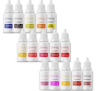 Bake King Set of 15 Food Essence for making Cakes Sweets & ice-Creams Shakes 30ml each Mixed Fruit Liquid Food Essence