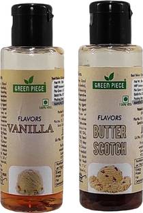 GREEN PIECE Butter Scotch and Vanilla Flavor food Essence.(30gm x2)(Pack of 2) Butterscotch Liquid Food Essence