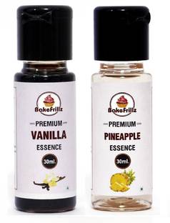 Bakefrillz Vanilla & Pineapple Food Flavour Essence for cake making, essence for cake baking Vanilla Liquid, Liquid Food Essence