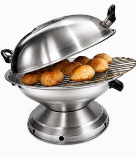 ma narmada 1 Tandoor Bati Maker(1 Gas Oven, 1 Jali, 1 Handle, ) Induction Bottom Non-Stick Coated Cook...