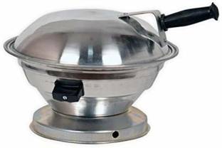 ma narmada Aluminum Tandoor Bati Maker Baking Oven, (Silver) Food Steamer