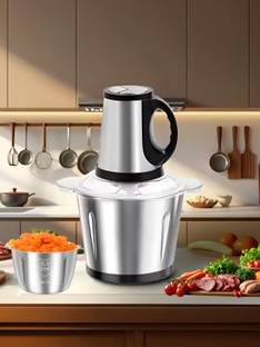 Edtepy 3L Stainless Steel Electric Food Chopper,Meat Grinder, 4 Blades, 3-Speed Control 300 W Food Pro...