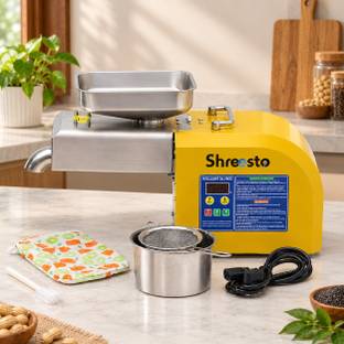 Shreesto Oil Press Machine for Home, Multi Seed Oil Extractor, 1100W 1000 W Food Processor