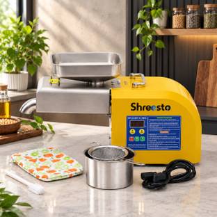Shreesto Oil Press Machine for Home, Multi Seed Oil Extractor 1000 W Food Processor
