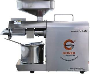 gorek technologies GT-O6 600Watt Mini Oil Press/ extrector machine, Stainless Steel, Silver 400 W Food...