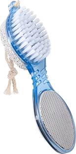 Padma 4 In 1 Foot Pedicure Brush|Pumice Stone, Scrubber|Multicolour