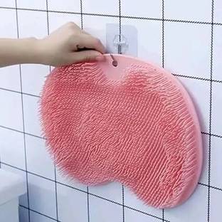 Sanivya Shower Foot Scrubber Mat Hands Free Back Scrubber for Shower Wall Mounted Bath