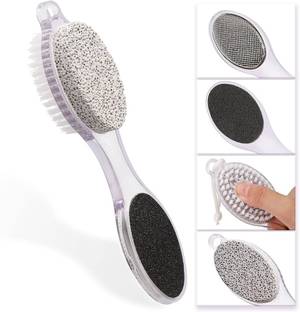 Maashakti 4 In 1 Foot Pedicure Brush, Pumice Stone, Scrubber & File For Soft Care