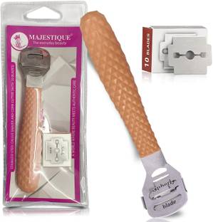 MAJESTIQUE Corn Cutter for Foot, Callus Remover for Feet, Stainless Steel, 10 Blades