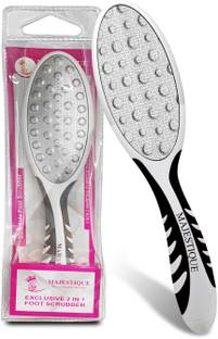 MAJESTIQUE Pedicure foot scrapper with Handle for Callus, Dry, and Dead Skin Removal-Black