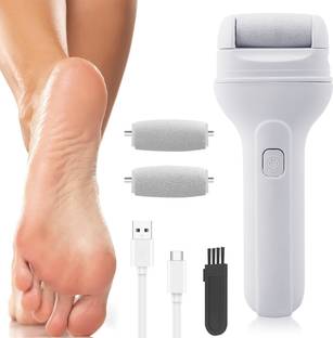 SUPVOX Electric Foot Scrubber Callus Remover with 3 Rollers Rechargeable Pedicure Tool