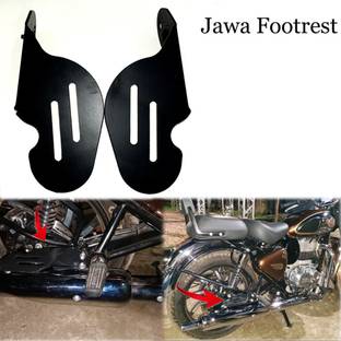 Znee Smart Jawa Foot Rest Black Pillion Left, Right Foot Rest Mount, Rear Foot Rest Foot Rest