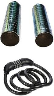 CYCLOWN ALL BLACK MULTIROUND CABLE LOCK WITH 2 PCS COOLCYCLE AXLE FOOT REST OR FOOTPEGS Foot Rest