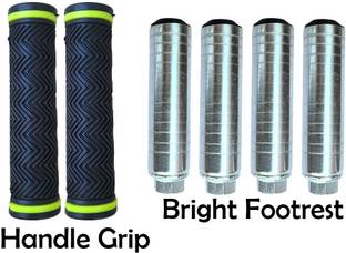 Zoroom Combo of Hand Grip & Cycle Foot Rest For Stunt Bright Heavy Duty Foot Rest