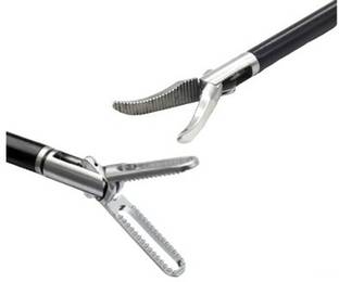 PRAGTI ENTERPRISE RUDRA Laparoscopic Fenestrated & Maryland Grasper 5mm SS Reusable Surgical Instrument Forceps Jar