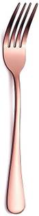 AshandRoh 6 Piece Rose Gold Stainless Steel Rose Gold Fork.Titanium Plating Tableware Fork Stainless Steel Dessert Fork, Dinner Fork, Fruit Fork, Salad Fork, Serving Fork Set