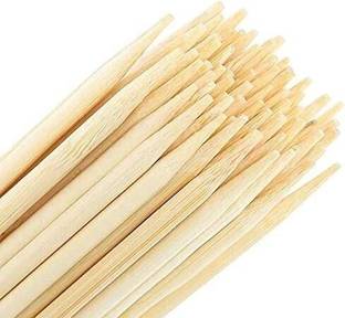 Royals Bamboo Skewers/Kabab/Burger/Barbecue Sticks (14 inch 5mm Potato Stick) 45 sticks Disposable Bamboo Roast Fork Set
