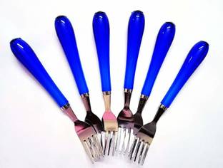 DIKANSHA Stainless Steel Fork Set of 6 Pcs Stainless Steel Dinner Fork Set