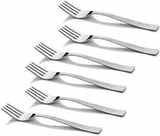 WEKTU 6 PC FORK Stainless Steel Dinner Fork, Fruit Fork, Spork Set