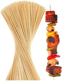 Ambekaa Bamboo Sticks Long,Wooden Stick,Kabab Stick,Paneer Tikka Stick Disposable Bamboo Roast Fork Set
