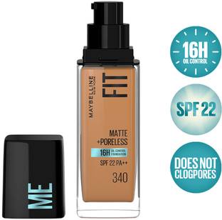 MAYBELLINE NEW YORK Fit Me Matte+Poreless Liquid Foundation (With Pump & SPF 22), 340 Cappuccino Foundation