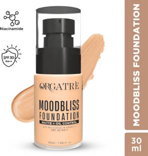 Orgatre Matte+Oil Control Makeup Foundation - Hydrating Enriched with Niacinamide, Vit C Foundation