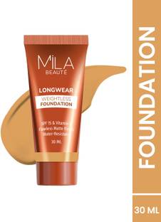 MILA BEAUTÉ Long Wear Weightless Foundation Flawless Matte Finish With SPF15, Foundation