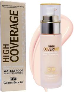 OCEAN BEAUTY Waterproof BB Liquid High Coverage Matte Finish Foundation Cream For 24 Hours Foundation