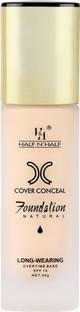 Half N Half Cover Concealer Liquid Foundation Natural Light, Lasting, SPF 15, Matte Finish Foundation