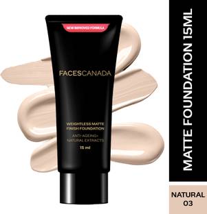 FACES CANADA Weightless Matte Finish Foundation | Lightweight | Anti-Ageing | Flawless Finish Foundation