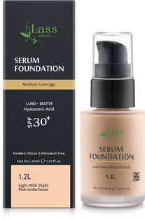 Lass Naturals Natural Glow Invisible Finish SPF 30+ Serum Foundation, Shade 03, Lightweight Foundation