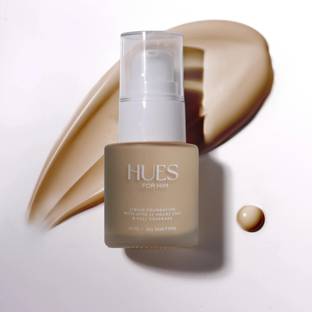 HUES FOR HIM Men's Full-Coverage Foundation & Moisturizer Cream ,for All Skin Types Foundation