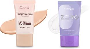 MARS SPF50 PA++++ High Coverage Foundation And Zero Face Primer Foundation