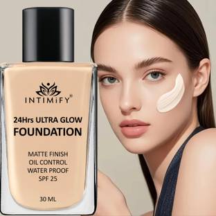 INTIMIFY Waterproof Liquid Foundation, Flawless Look, Matte Finish, Instant Full Coverage Foundation