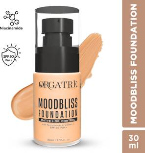 Orgatre Matte+Oil Control Makeup Foundation - Hydrating Enriched with Niacinamide, Vit C Foundation