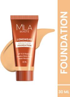 MILA BEAUTÉ Long Wear Weightless Foundation Flawless Matte Finish With SPF15, Foundation