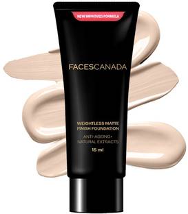 FACES CANADA Weightless Matte Finish Foundation | Lightweight | Anti-Ageing | Flawless Finish Foundation