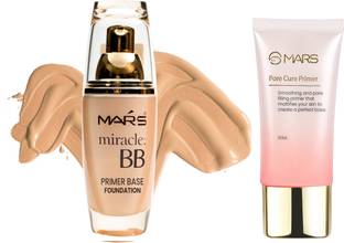 MARS BB Primer Base Foundation Beige With Long Lasting Makeup  Primer  - 90 ml
