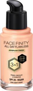 MAX FACTOR Facefinity All Day Flawless 3-in-1 Foundation - N45 Warm Almond Foundation