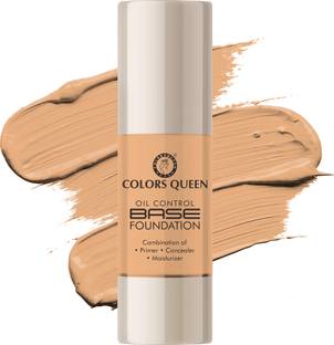 COLORS QUEEN Oil Control Base Foundation, Combination of Primer, Concealer & Moisturizer Foundation