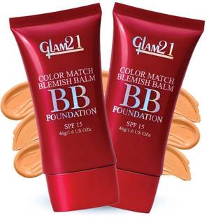 Glam21 Color Match BB Foundation +SPF15 Dual Purpose Foundation & Sunscreen |Non-greasy Foundation
