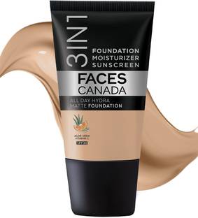 FACES CANADA All Day Hydra Matte (Mini) | 3 in 1 Moisturizer + SPF 30 + Foundation