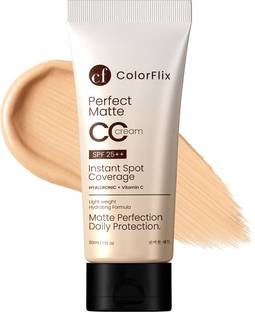 ColorFlix Perfect Matte CC Cream SPF 25+, Hydrating, Lightweight, Natural Coverage Foundation
