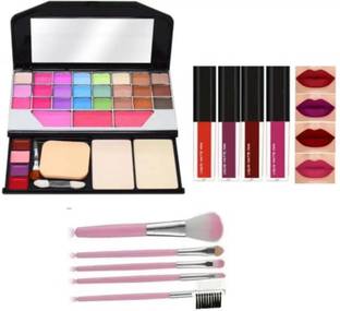 Awiclo TYA 6155 EYESHADOW KIT, 4PC RED LIPSTICK OR 5PC PINK BRUSH Foundation