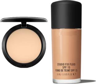 MACON Combo of Studio Fix Fluid SPF 15 NC43 Foundation & Powder Compact NC43 Foundation