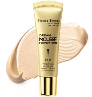 Teen Teen Dream Mousse Foundation, SPF 25, Weightless & Velvet Finish, Built-in Primer Foundation