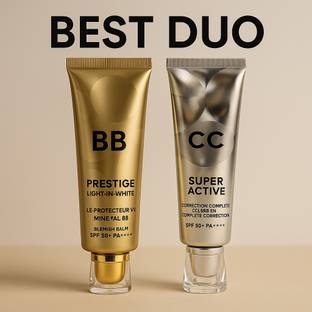 FIDAH Radiance BB + CC Perfect Duo – SPF 50+ Skin Corrector Set Foundation